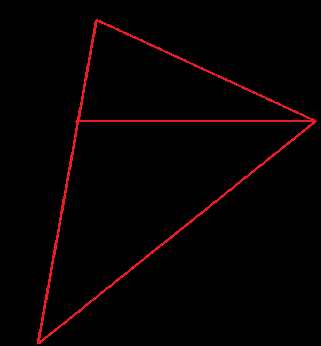 Triangle split into two